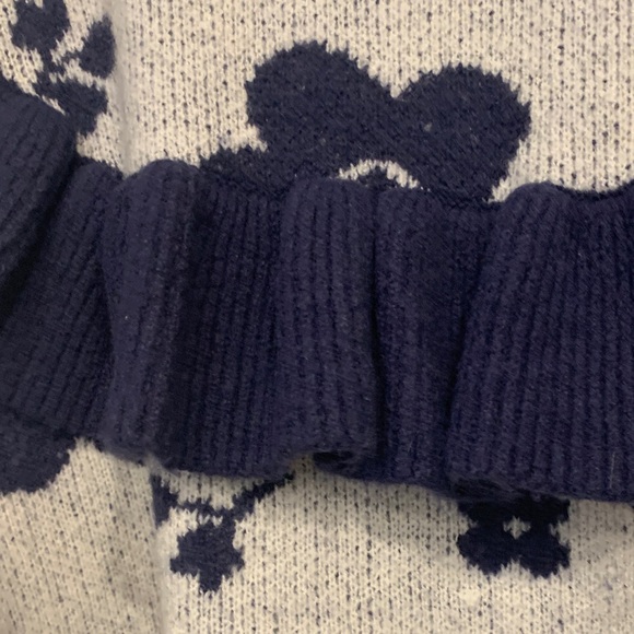 Lost + Wander Navy and Gray Floral Sweater M/L. NWOT - Picture 5 of 8